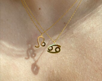 Zodiac Necklace, Zodiac Sign, Star Sign Necklace, 925 Sterling Silver Jewelry, Sagittarius, Taurus, Scorpio, Cancer, Aries, Gift for Her