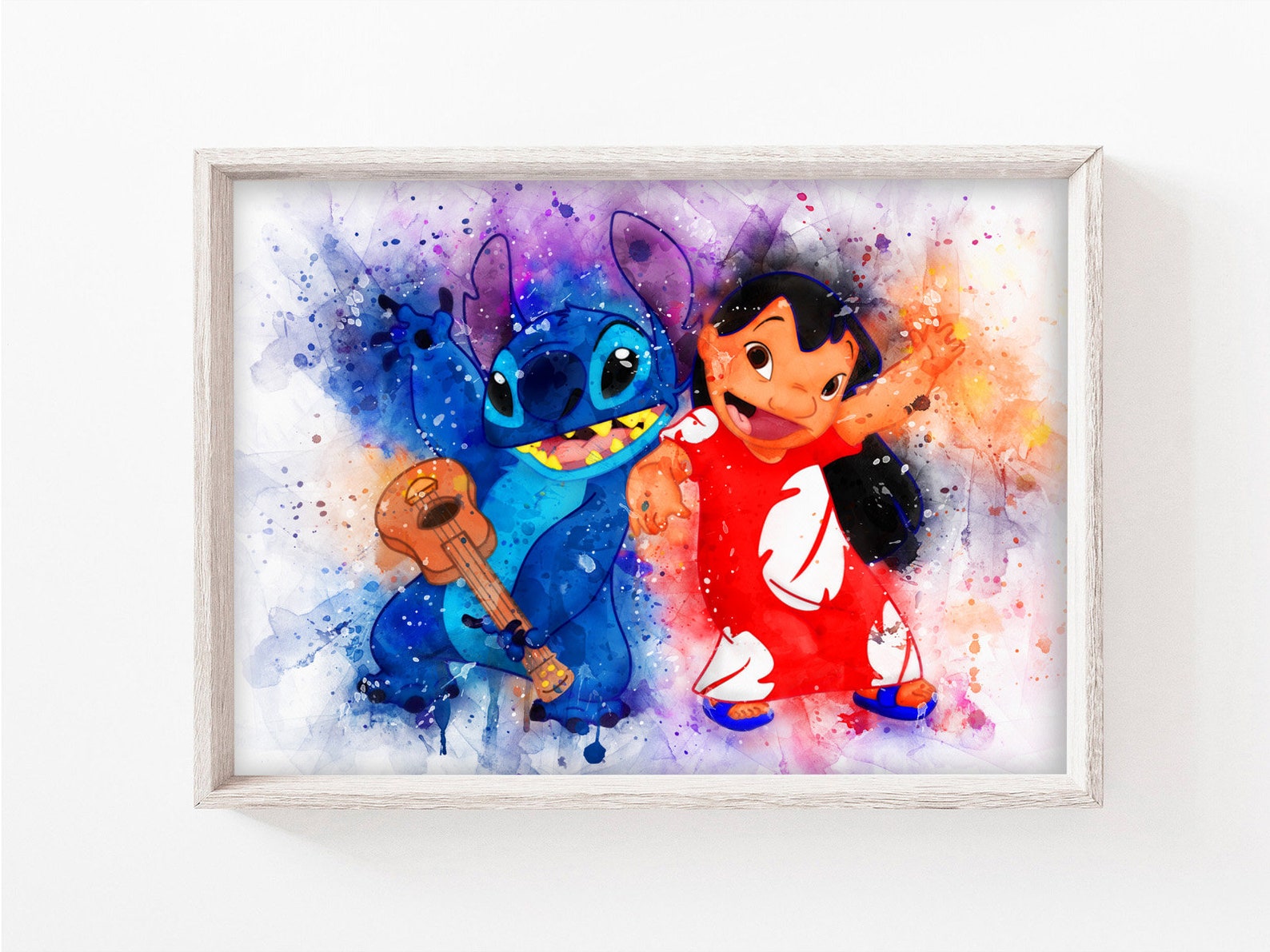 Watercolor Lilo and Stitch Dancing Print INSTANT DOWNLOAD | Etsy