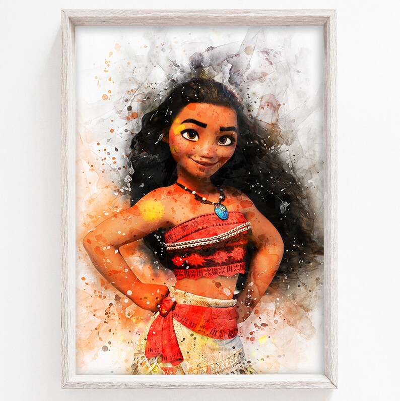 SET OF 9 Moana Prints Disney Moana Printables Instant | Etsy
