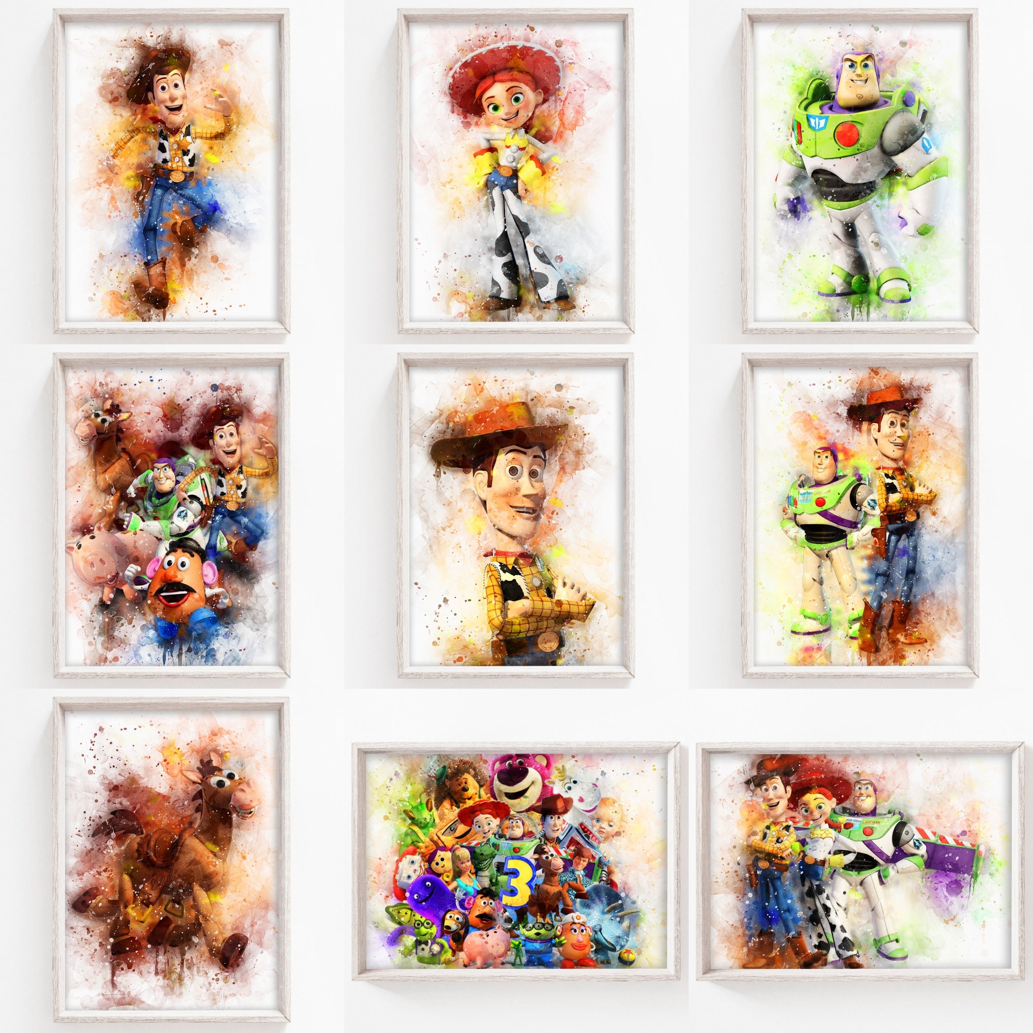 SET OF 9 Toy Story Prints Disney Toy Story Printables | Etsy
