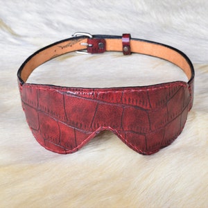 Red Leather and Vinyl Mask - Asmodeus Creations