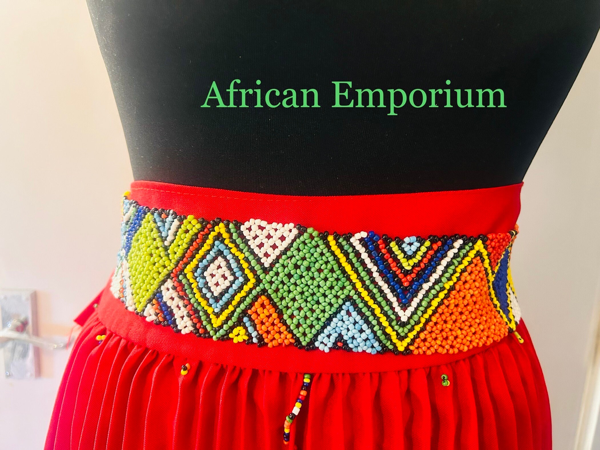 Handmade Zulu Classic Beaded Belt - Etsy display picture 2