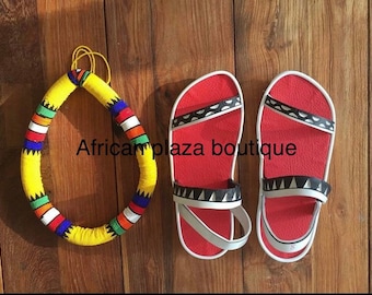Zulu handmade shoes - tribal/ Boho