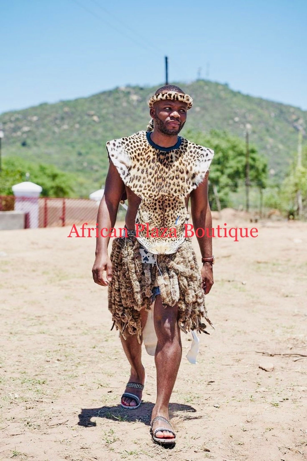 Zulu Men s Traditional Regalia Ibheshu Etsy