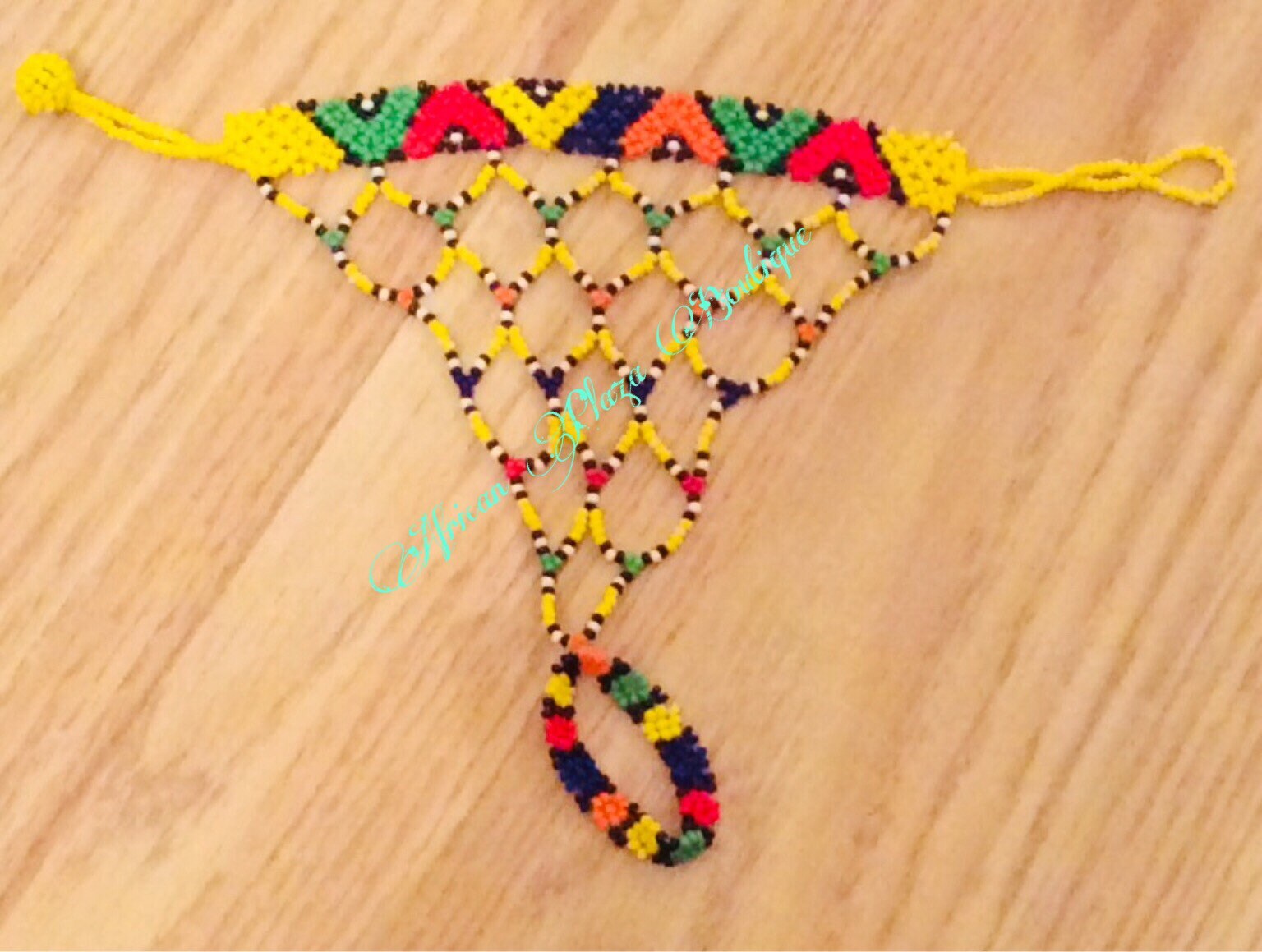 Handmade Beaded Zulu Handpiece. Etsy UK