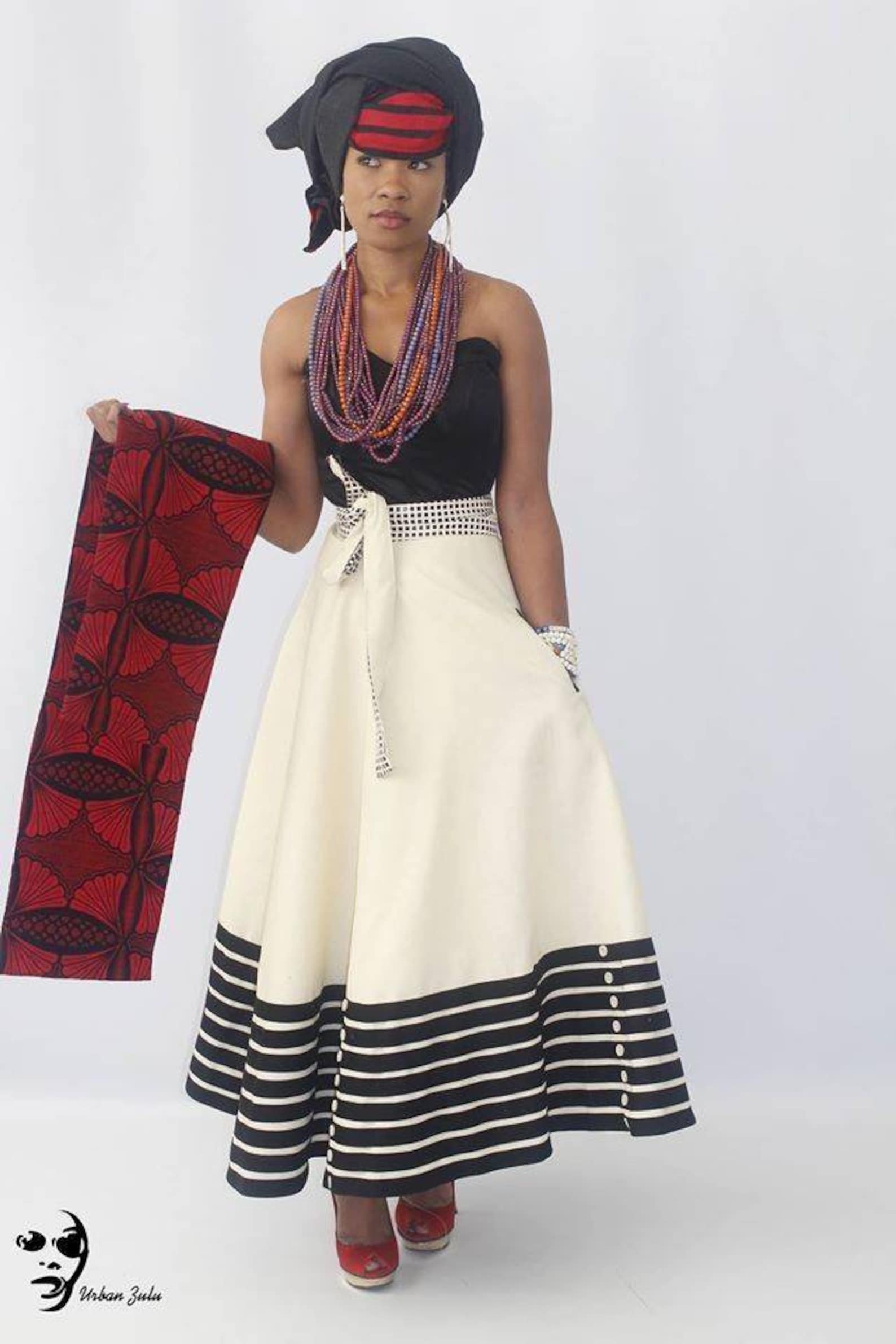 Wrap around Xhosa skirt Etsy