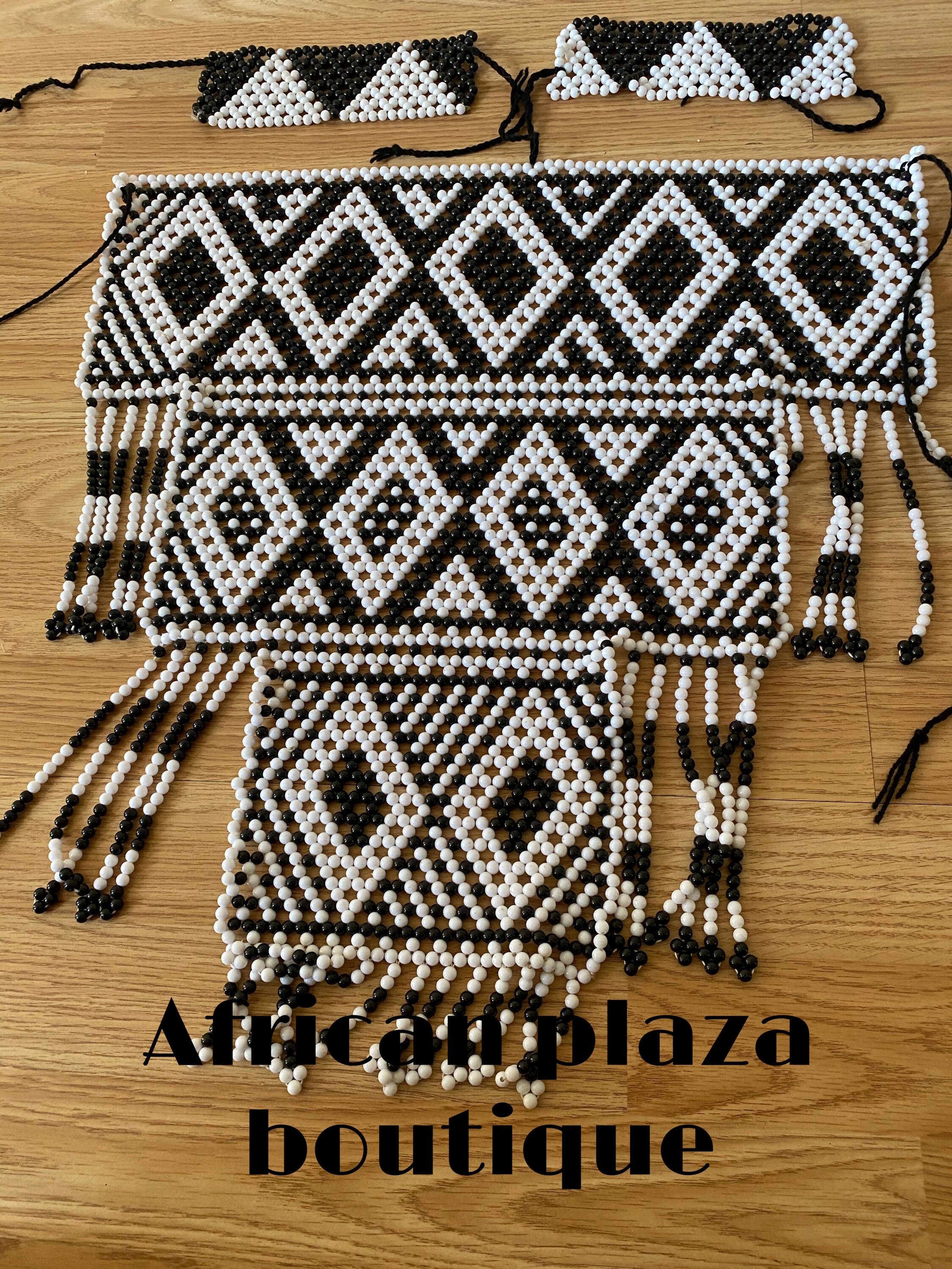 Handmade Zulu Beaded Apron Belt and Matching Arm or Leg Beads | Etsy UK