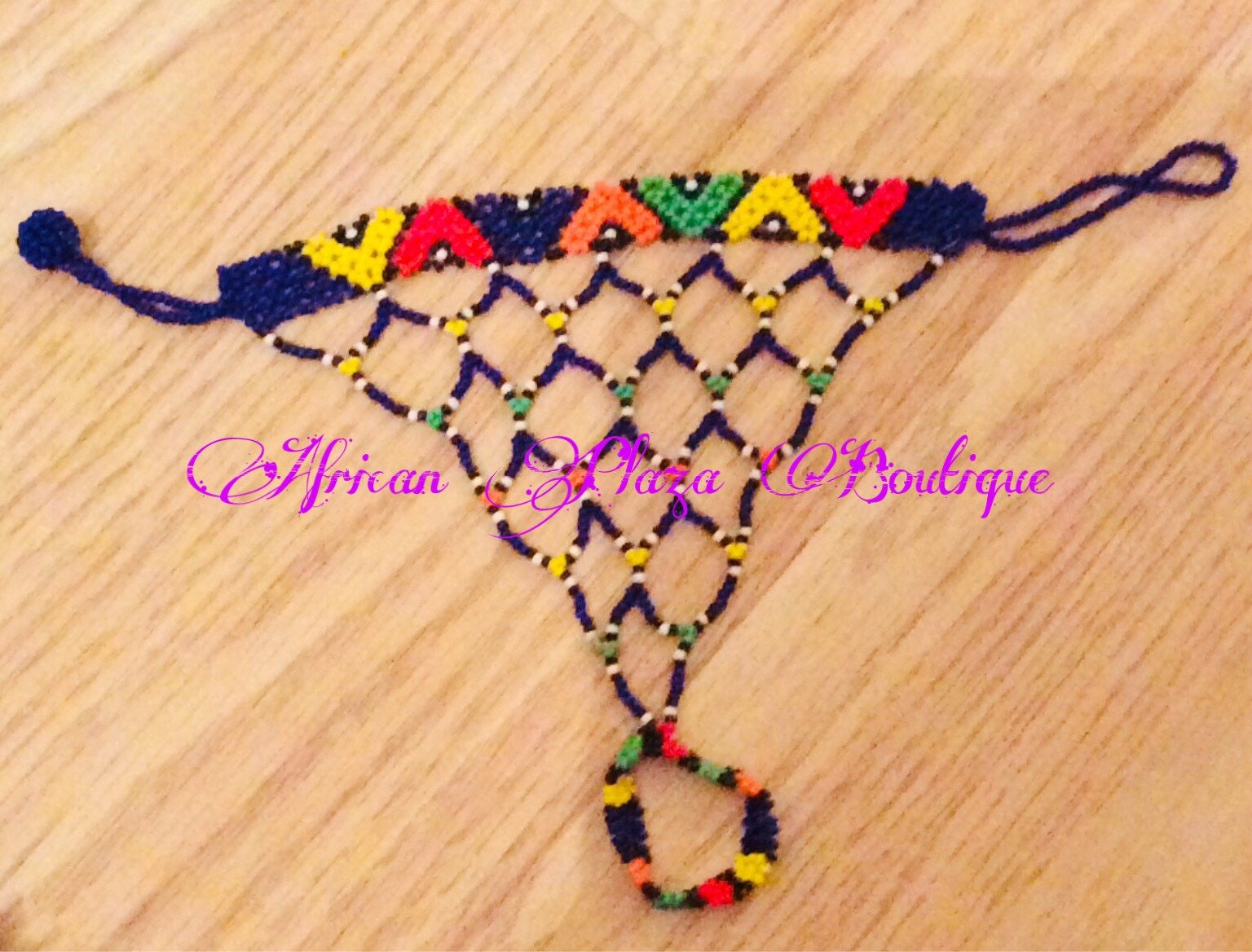 Handmade Beaded Zulu Handpiece. Etsy UK