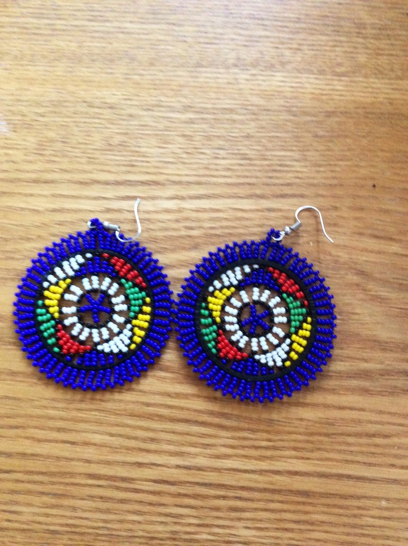 Zulu beaded earrings | Etsy
