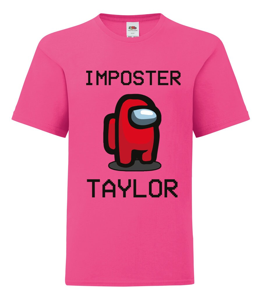 Personalised Red Imposter Among Us Kids Tshirt Gamer Gaming Etsy UK