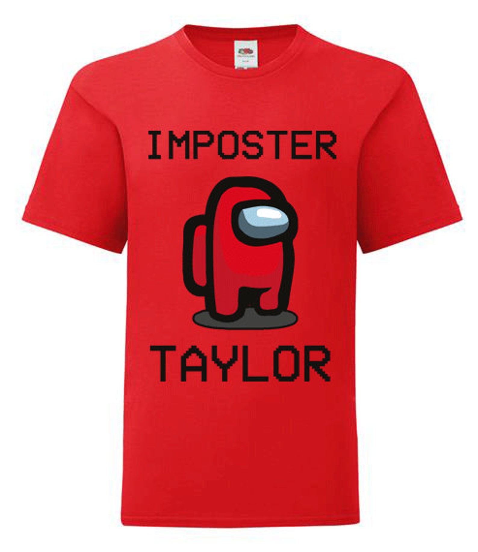 Personalised Red Imposter Among Us Kids Tshirt Gamer Gaming Etsy UK