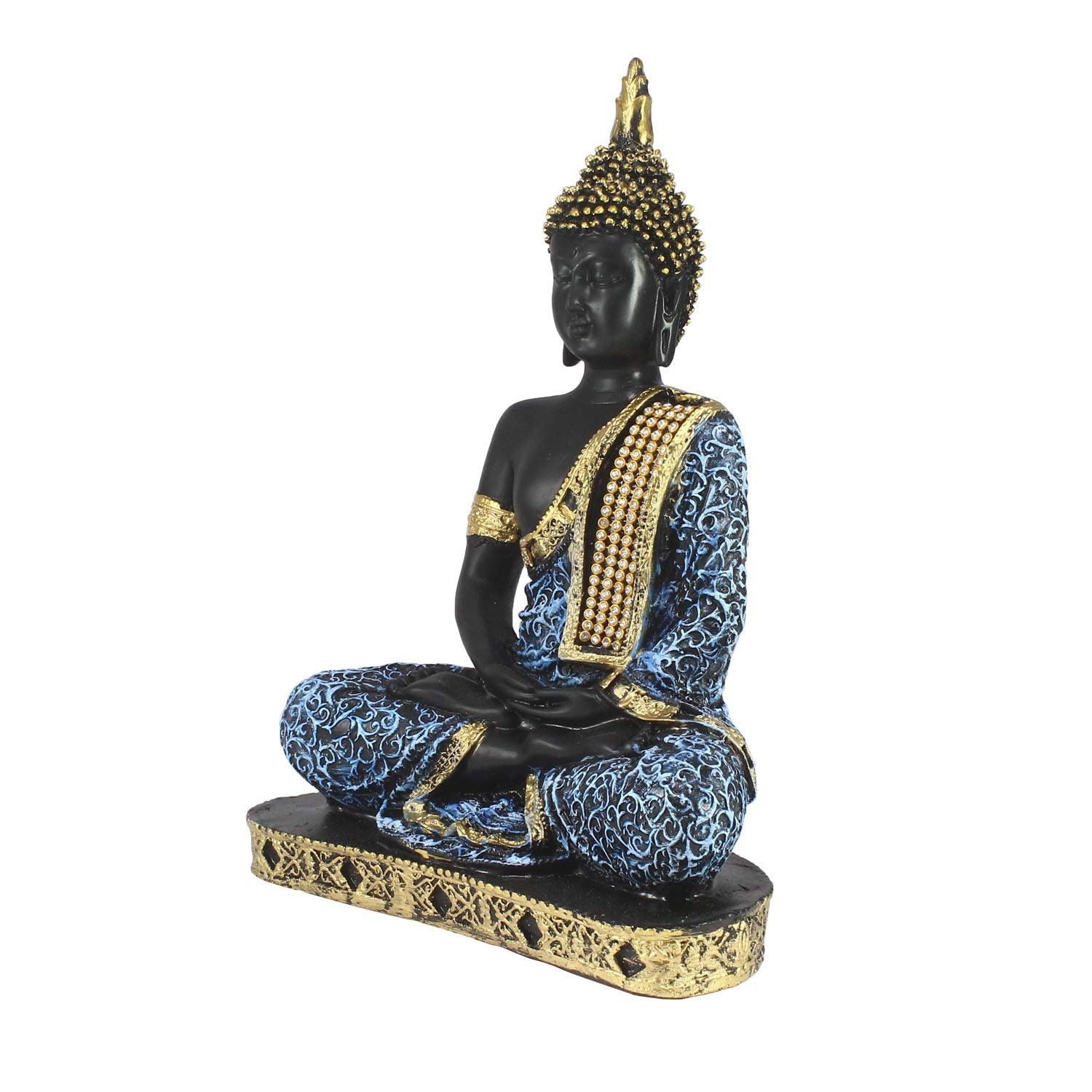 Adorno de estatua de Buda púrpura, adornos decorativos de resina hechos a  mano para meditación en el hogar, budismo, decoración budista para el hogar  -  México