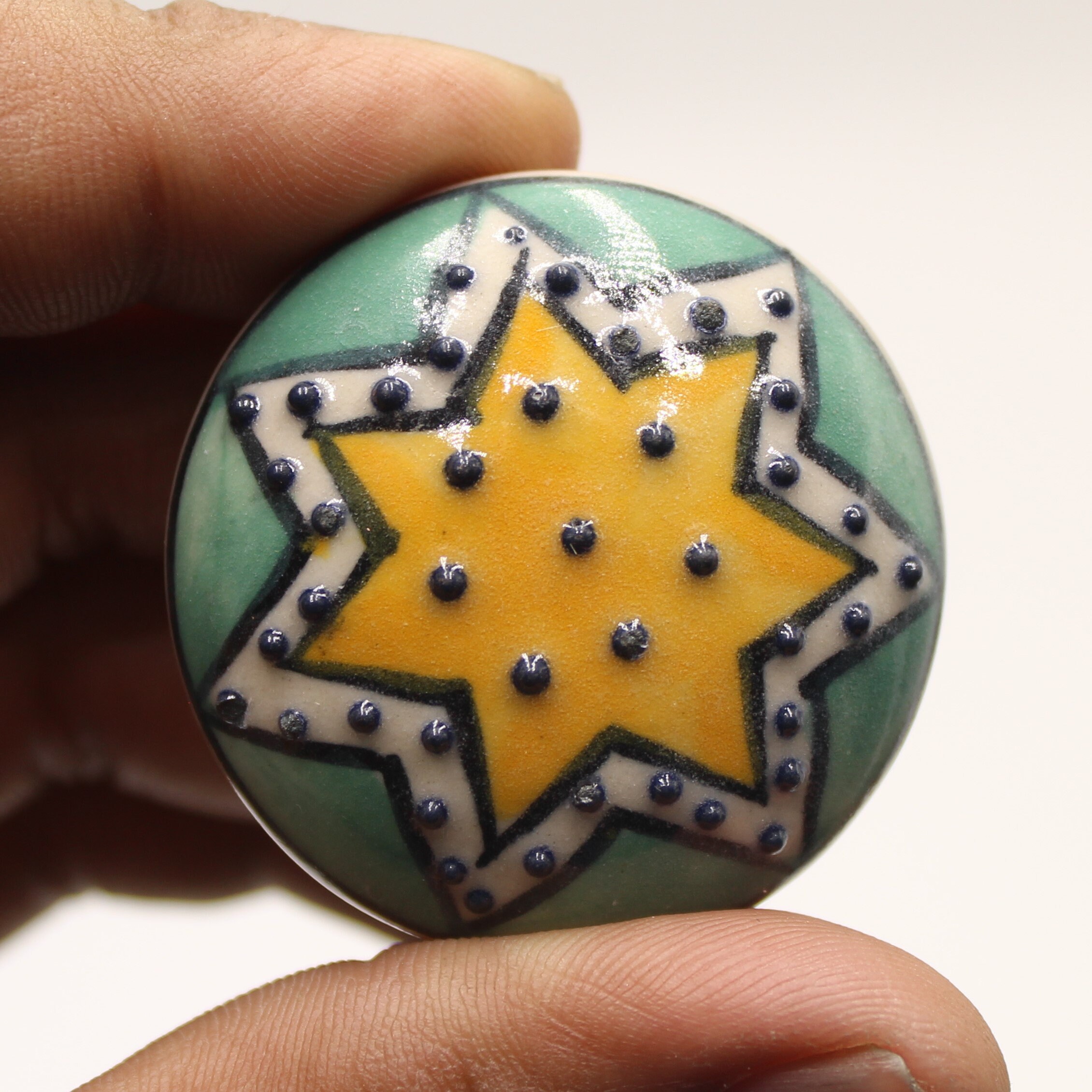 Handgefertigte mehrfarbige runde Keramik Schrankknöpfe mit | Etsy