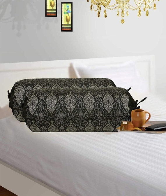 Round bolster cheap pillow cover
