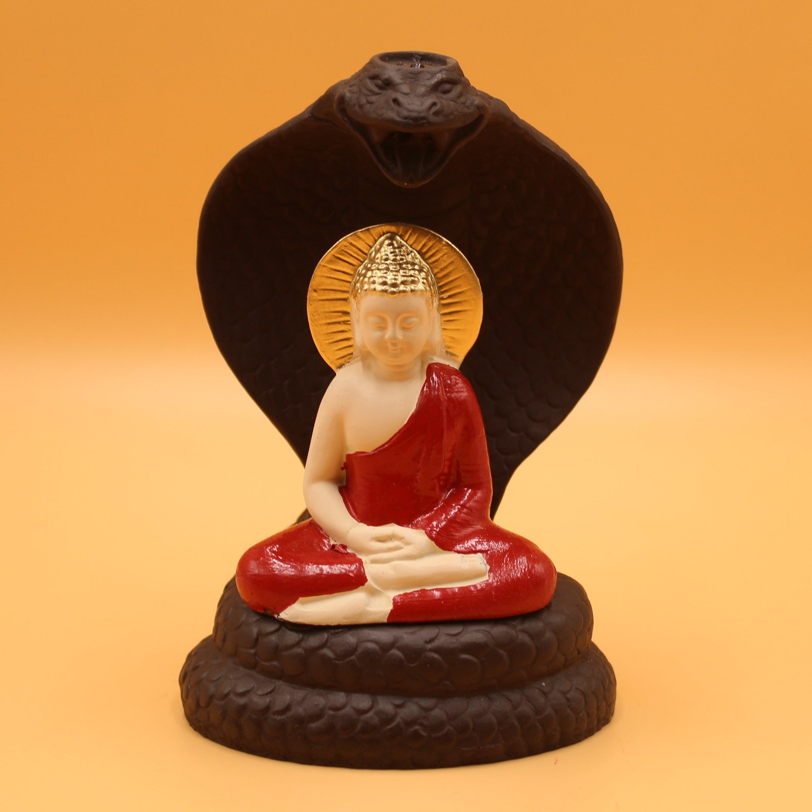 Cobra Snake Backflow Incense Sticks Burner With Meditating Etsy