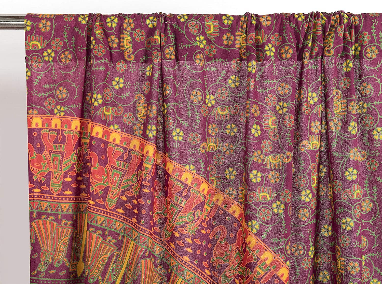 Indian Handmade Peacock & Camel Mandala Window Curtains | Etsy