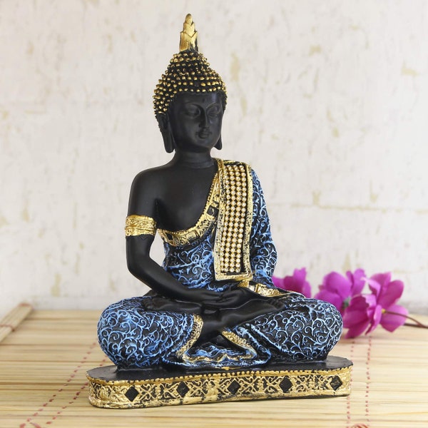 Buddha Statue Garden Meditating, Buddha Figure Indoor Decoration, Spiritual Gift Buddha Thai Protection, Buddhist Home And Office Decor