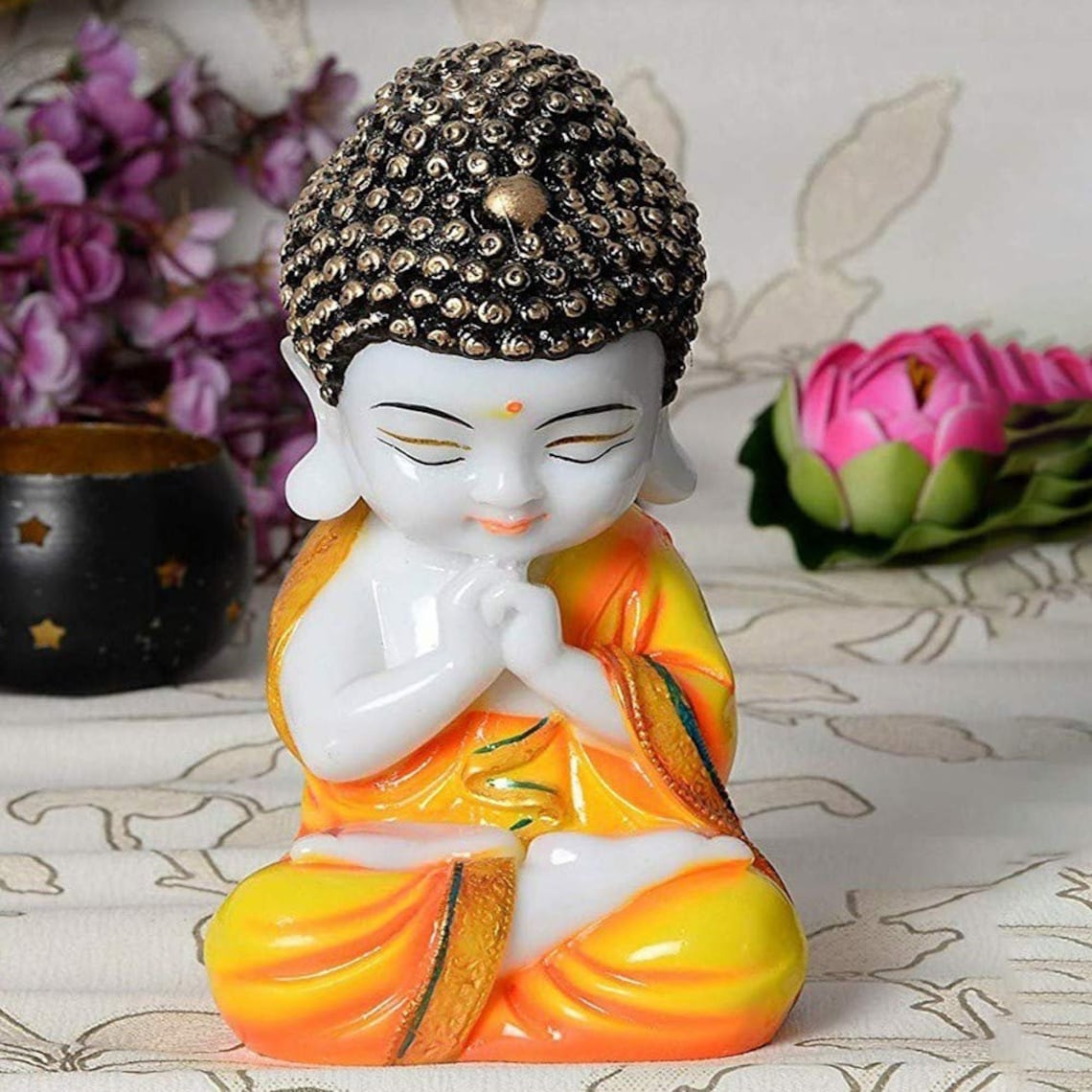 Indian Handcrafted Baby Buddha Statue Home Table Top Decor Etsy New
