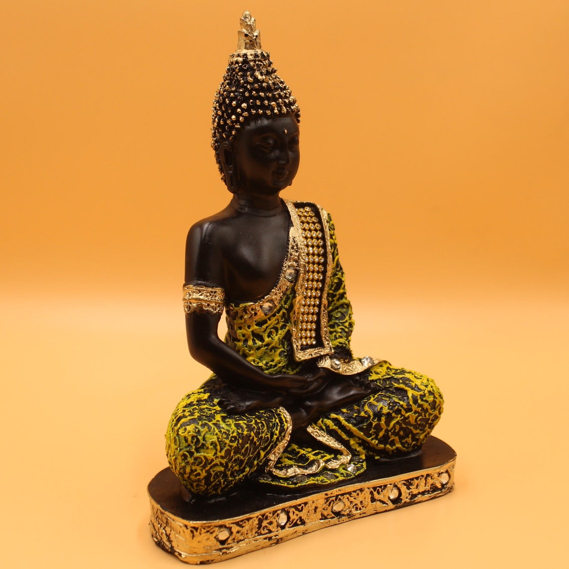 Indian Handcrafted Seated Buddha Statue Home Table Top Decor Etsy