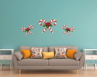 Candy canes wall decal-wall decal-christmas decor