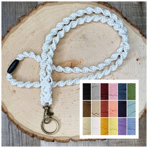 Breakaway Macrame Boho Lanyard, Lanyard for Work, Teacher ID Holder, Breakaway Badge Holder, Back To School, Key Fob Necklace, Office Gift