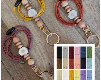 Breakaway Beaded Fall Daisy Lanyard