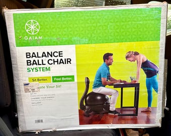 Gaiam Classic Balance Ball Chair System /Brand New In Original Unopened Box
