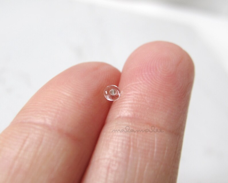 Tempered Glass Clear Nose Piercing Retainer Screw Nose Stud Etsy