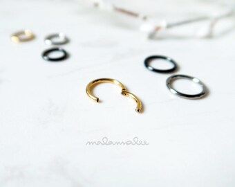Titanium endless hoop earrings clearance