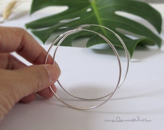 Large hoop earrings, Dainty hoop earrings, Sterling silver hoop earrings, Endless hoop earrings, Thin hoop earrings,