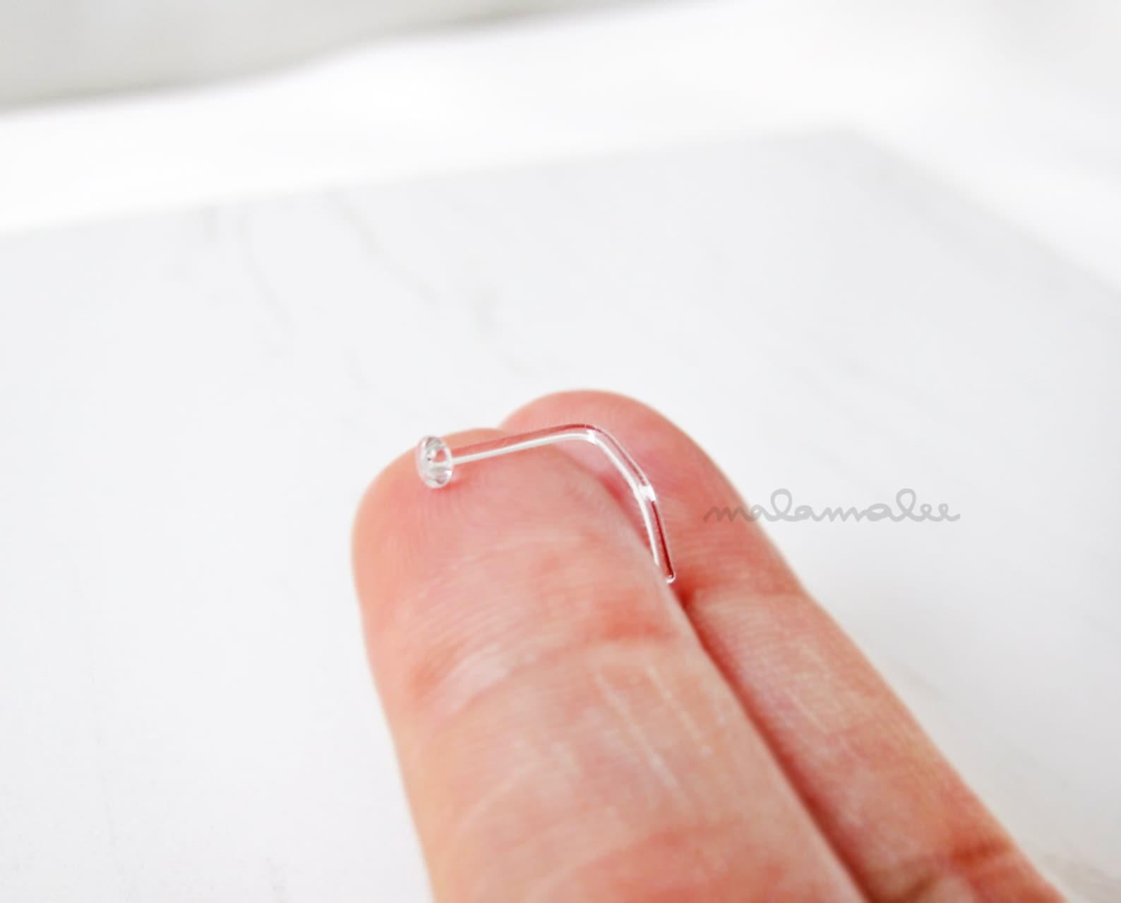Tempered Glass Clear Nose Piercing Retainer Screw Nose Stud Etsy