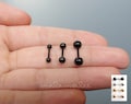 Set of 3, Surgical steel earrings stud barbell earring Helix earring, Cartilage piercing, Tragus, titanium earrings, minimalist earrings product logo