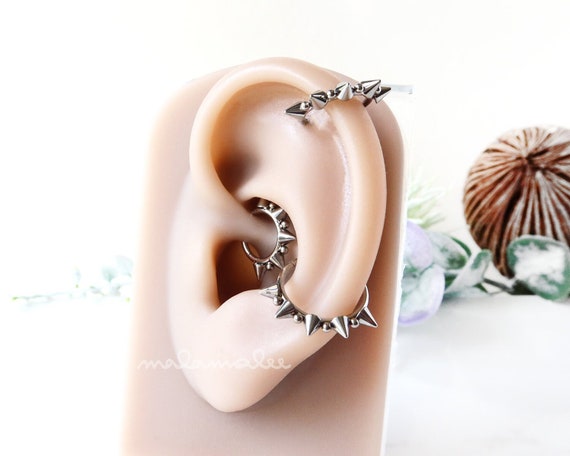 Spiky Silicone Dangling Earrings Set of 3 Round Earring Jewelry