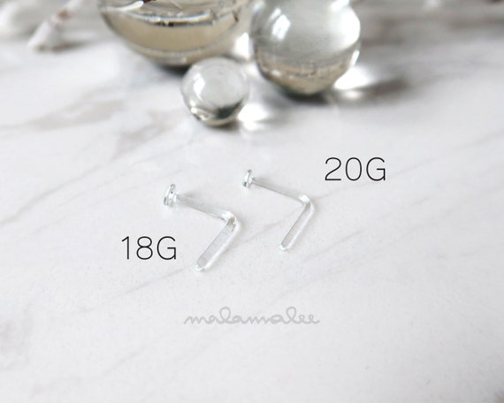 Nose piercing hotsell glass retainer