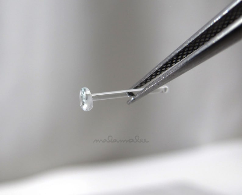 Pyrex Glass Ear / Nose Piercing Retainer Stud Piercing New Etsy