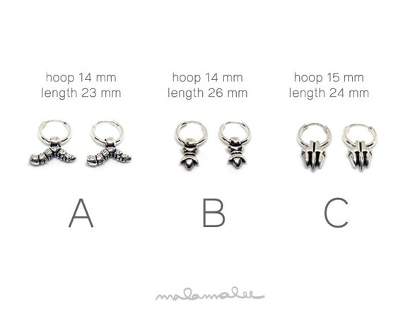 Coppia Di Orecchini A Cerchio Bali In Argento Sterling Massiccio 925 Piccoli Ragazzi Etnici Hippy - Italia - Foto 5