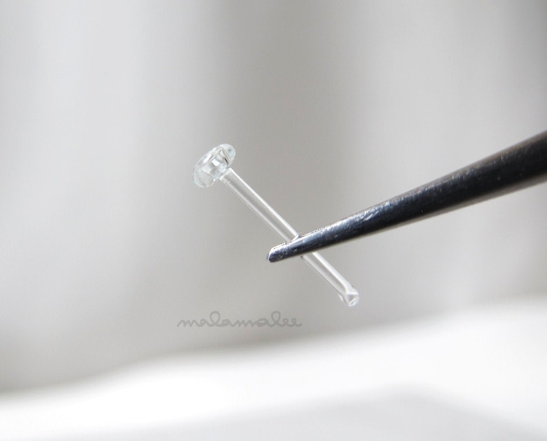 Pyrex Glass Ear / Nose Piercing Retainer Stud Piercing New Etsy