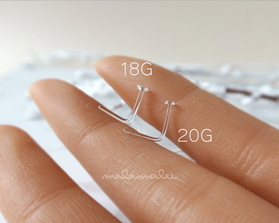 Tempered Glass Clear Nose Piercing Retainer L Shape Nose Stud Nose Ring Retainer Hypoallergenic Nose Stud Glass Piercing Retainer 1 Etsy Canada