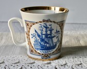 A beautiful Russian Vintage Lomonosov Factory Big Porcelain Mug