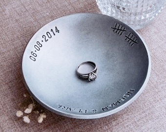 Bowl for 10th Anniversary,Personalized 10th Anniversary Gift,Aluminum Wedding,Tin Anniversary Gift,10 Year Anniversary Gift for Wife