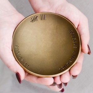 Bronze Bowl for 8th Anniversary,Wedding Anniversary Gift,Personalized 8th Anniversary Gift,Bronze Ring Dish,8th Anniversary Gift for Wife