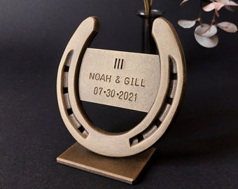 Personalized Horseshoe for 19th Anniversary, 5th Anniversary Wedding Gift for ,1st Anniversary Gift,19 Years Gift for Her,Gift for Wife