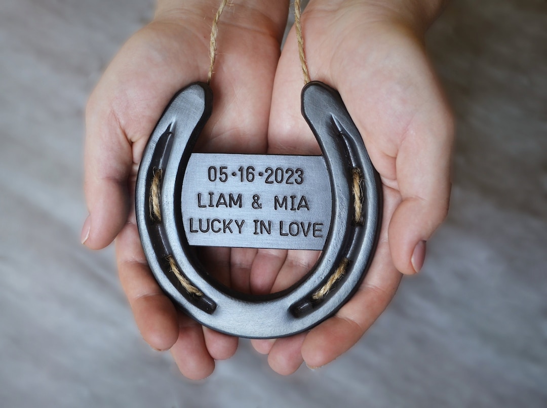 Personalized Horseshoe Wedding Gift,iron Lucky Horseshoe,wedding
