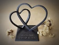 Iron Heart for 6th Anniversary,Wedding Anniversary Gift,Personalized 11th Anniversary Gift,Two Steel Hearts,6th Anniversary Gift for Wife product logo