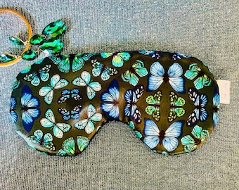 Butterfly Sleep Mask: Oversized Padded Eye Mask, Adjustable Silk Charmeuse