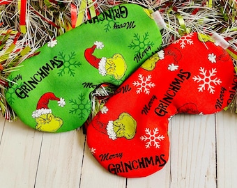Grinch Adjustable Sleep Mask, Christmas Gift
