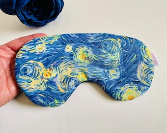 Starry Night Sleep Mask: Cotton Silk Adjustable Eye Mask