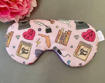 Pink Sleep Mask: Adjustable Oversized Padded Eye Mask, Swift Icons