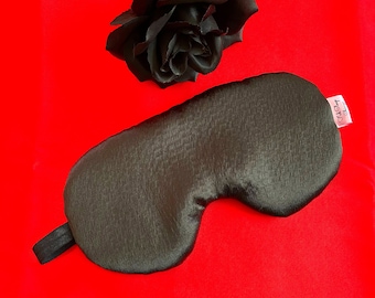 Charcoal Hammered Silk Sleep Mask: Adjustable Anti-Aging Eye Mask