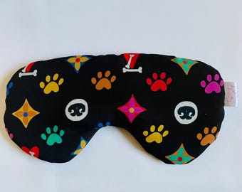Paw Print Sleep Mask: Oversized Adjustable Eye Mask for Pet Lovers